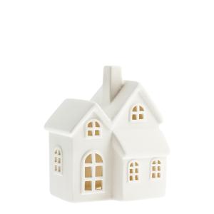 Byn nr 6 Vitt keramikhus, 14 cm - Storefactory