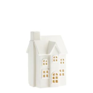 Byn nr 2 Vitt keramikhus, 14 cm - Storefactory