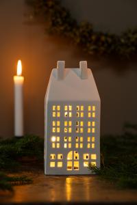 Storstaden nr 1 Vitt keramikhus, 22 cm - Storefactory