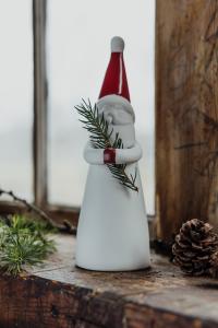 Tomte, Vit med röd luva, Loke Stor - Storefactory