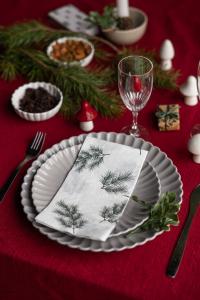 Servett Vintergran, Vit - Storefactory