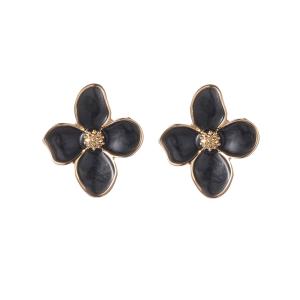 Örhängen, Svart blomma - Gemini