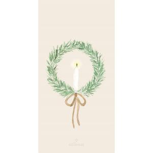 Servetter, Krans med ljus (10x20 cm) - Ib Laursen