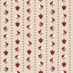 Servett Natur med små flätade hjärtan (Lunch) - Ib Laursen