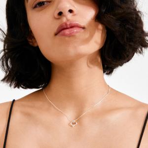 Halsband Silverpläterat, Hjärta oregelbundet, Iris – Pilgrim