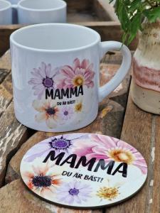 Mugg Blommig, Mamma du är bäst - Gamla Stans Kreativa
