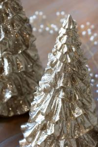 Julgran med glitter, Höjd: 15 cm - Chic Antique