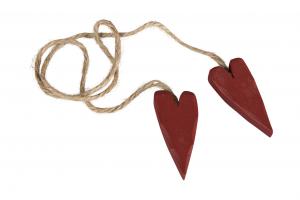 Trähjärtan 4,7 cm (2 mörkröda i rep) - A lot  (35711)