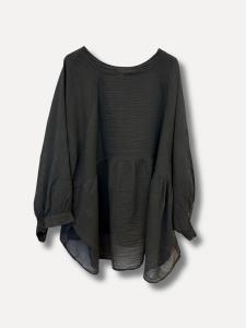 Blus Oversize, Mörkgrå Maria - Reunion Home