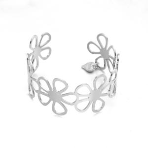 Armband, Stelt med blommor i "silver" - Gemini