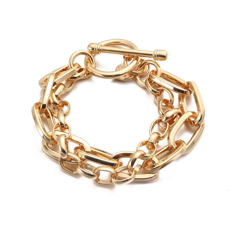 Armband, Två grova kedjor i "guld" - Gemini