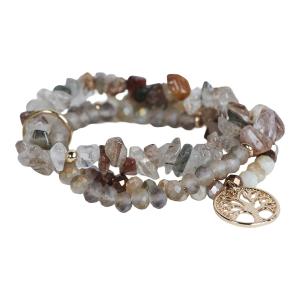 Armband Brun, Livets Träd (Set om 3 länkar), Norea  - the moshi