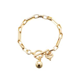 Armband, Guldfärgat med hängande kula - Gemini