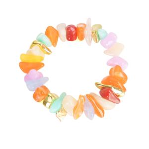Armband, Oregelbundna pärlor i pastell - Gemini