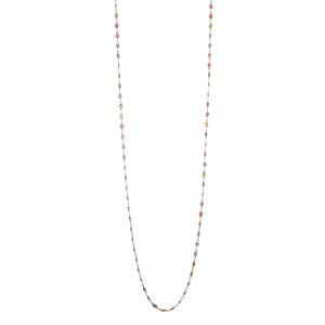 Halsband Långt, Små färgade stenar - Gemini