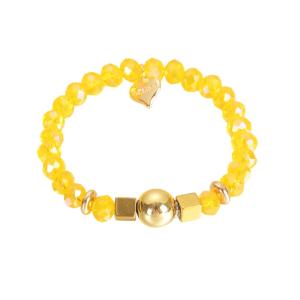 Armband, Pärlor Gula / Guld - Gemini