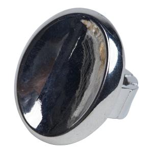 Ring Elastisk, Silverfärgad oval, Hilda - the moshi