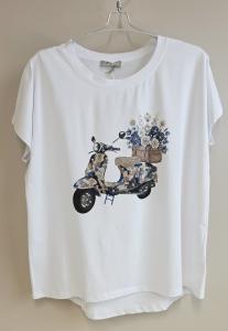 T-shirt Inze, Camo Scooter, Marin - Soulful Fashion