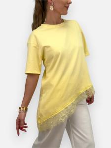 Topp med spetskant, Gul Gertrud - Gemini