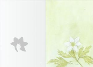 Dubbelvikt kort i akvarell - Sippor