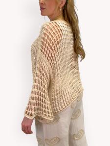 Tröja Glest stickad, Beige Amelia - Gemini
