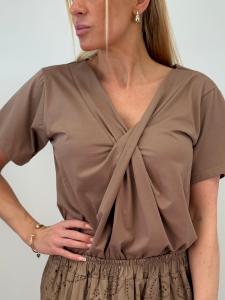 Topp med drapering fram, Brun Anea - Gemini     BERÄKNAD LEV: AUG