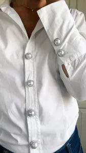 Button Covers, Classic Pearl, Silver Anna (Set om 6) - The Shoelace Brand