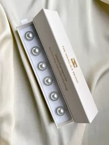 Button Covers, Classic Pearl, Silver Anna (Set om 6) - The Shoelace Brand