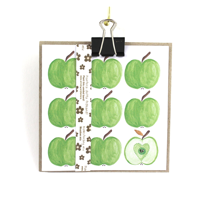 Kort Gröna äpplen - Anneko Design