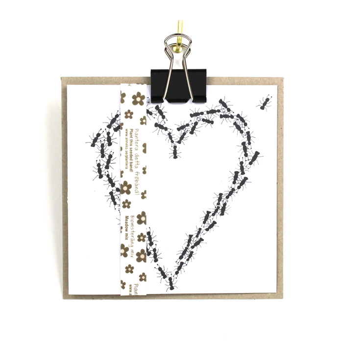 Kort Hjärta med myror - Anneko Design