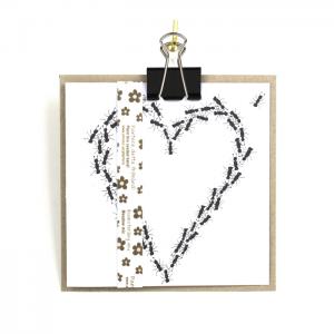 Kort Hjärta med myror - Anneko Design