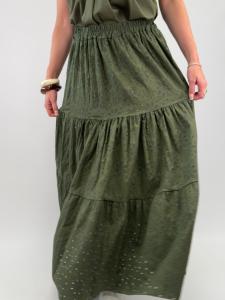 Maxikjol med hålmönster, Army, Anya - Gemini