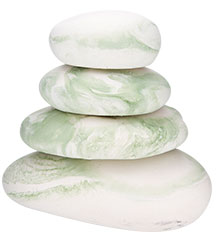 Doftstenar Pebbles - Apple Blossom (Grön/Vit)