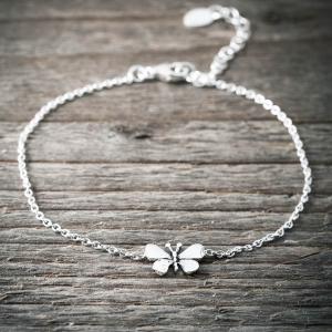 Silverarmband, Fjäril - by faith