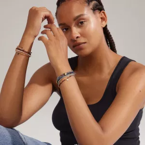 Armband Indie, Små pärlor, Blå mix - Pilgrim