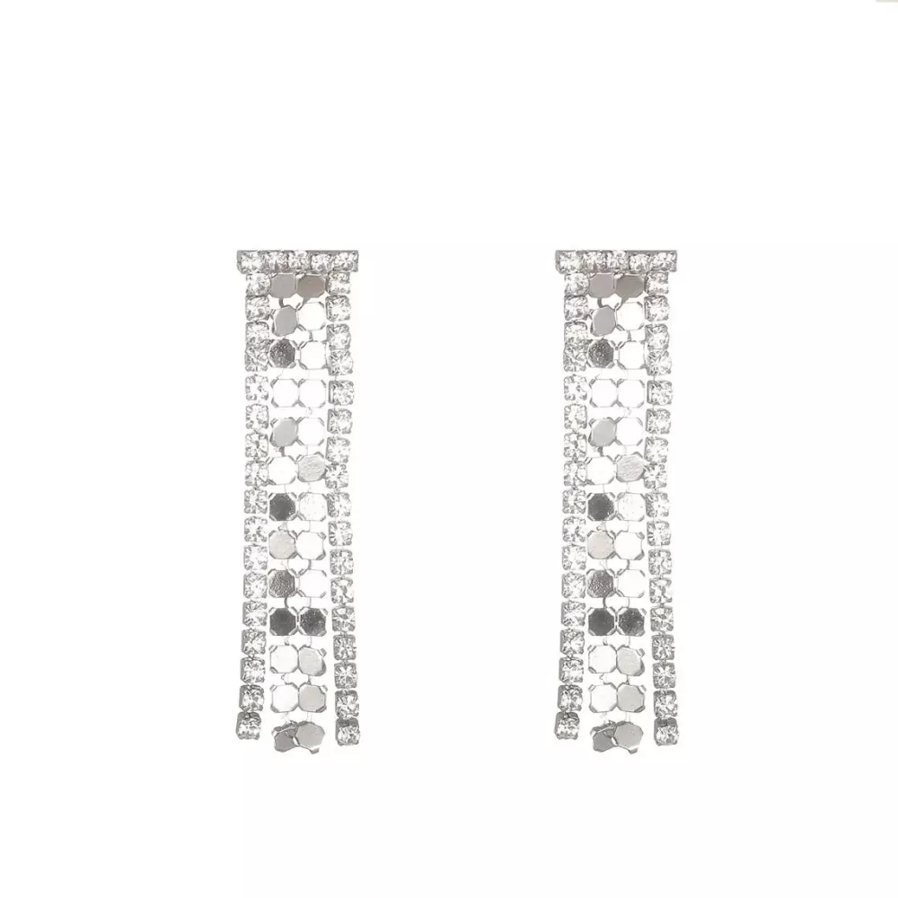 Örhängen, Hängande silverfärgade och strass - Gemini