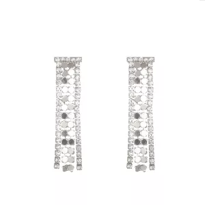 Örhängen, Hängande silverfärgade och strass - Gemini