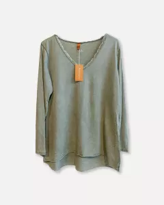 T-shirt Lång ärm, Army, Laila - Reunion