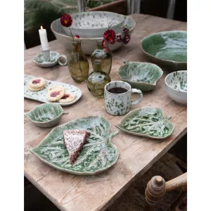 Skål Löv, Grönmelerad, Manda - Wikholm Form     BERÄKNAD LEV: OKT