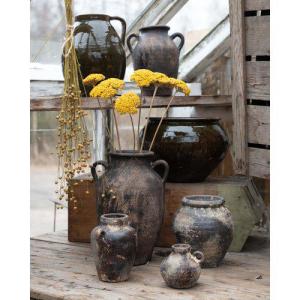 Vas / Urna, Brunmelerad terracotta, Annchi (Höjd: 28 cm) - Wikholm Form