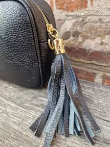 Väska i skinn, Svart "Malin" - Gemini