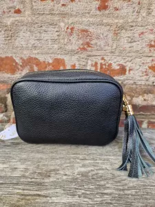 Väska i skinn, Svart "Malin" - Gemini