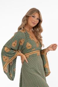 Maxiklänning i turkose / guld, Ayla - Capri Collection