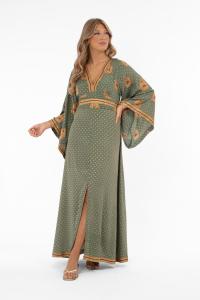 Maxiklänning i turkose / guld, Ayla - Capri Collection