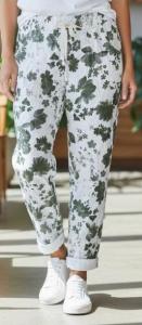 Magisk byxa, Vit med gröna blommor, Elin - Caramelle Fashion    BERÄKNAD LEV: MAJ