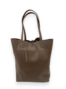Väska i skinn, Taupe Vicky - Gemini