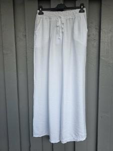 Byxa, Vida ben - resår & knytband, Vit Sanne - Soulful Fashion