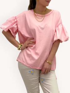 T-shirt med volymärm, Rosa Noemi - Gemini