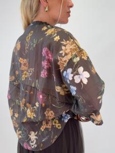 Blus, Blommönstrad Brun, Bera - Gemini