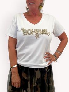 T-shirt Camo / Vit, Boheme - Gemini